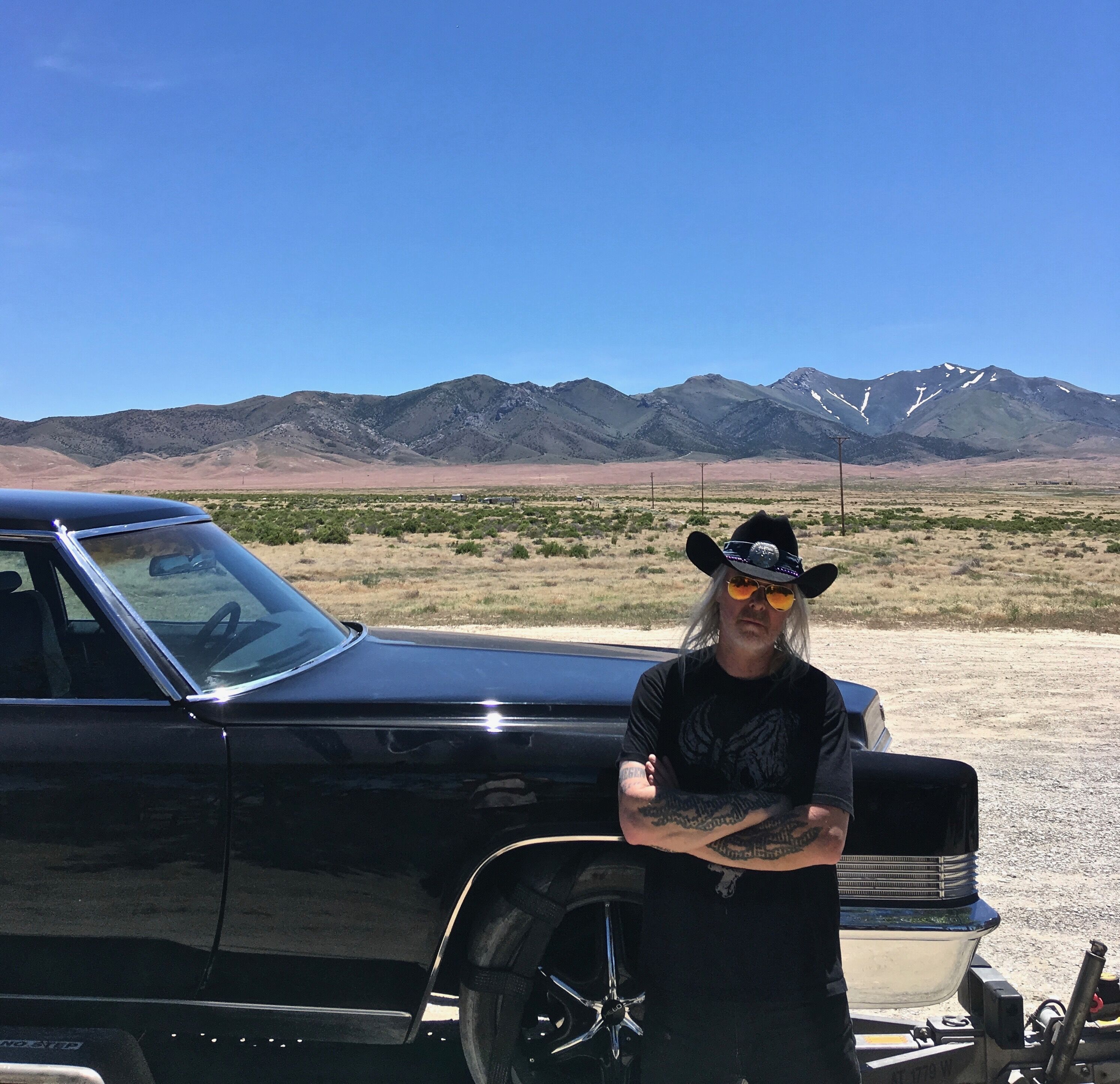 Sluggo Cawley Pyramid Lake Nevada Cadillac Car Video shoot REQ'D REQD